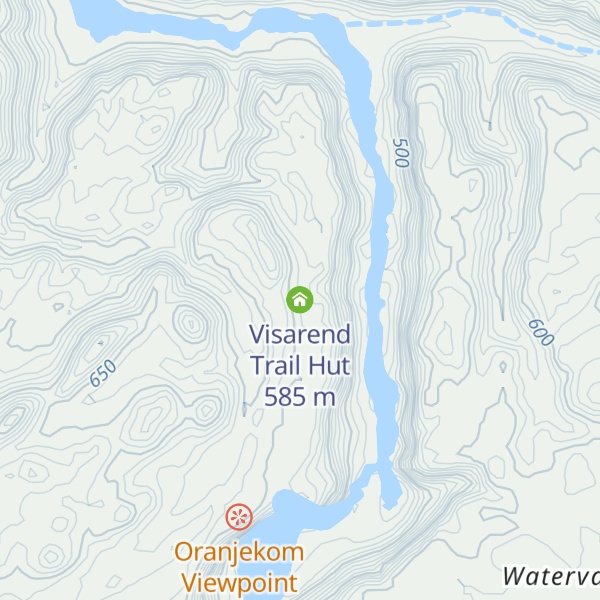 Map of Visarend Trail Hut