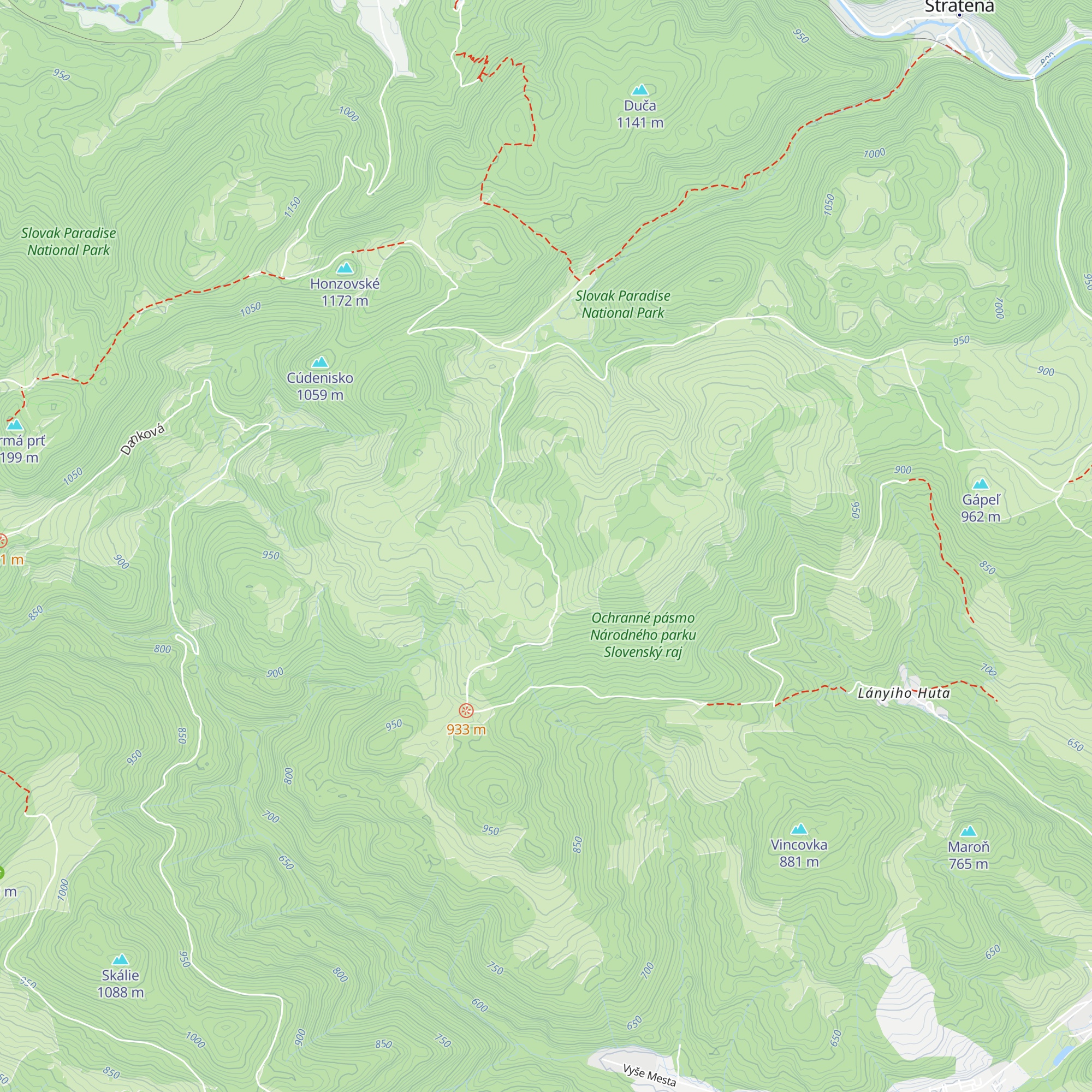 Chata Mláka map