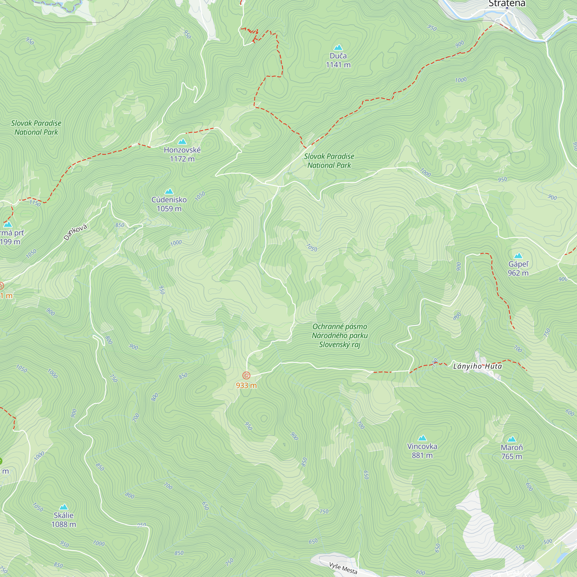 Chata Mláka map