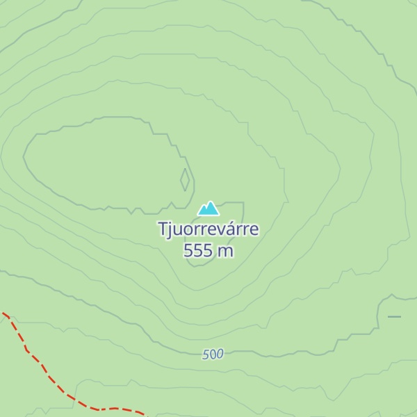 Map of Tjuorrevárre