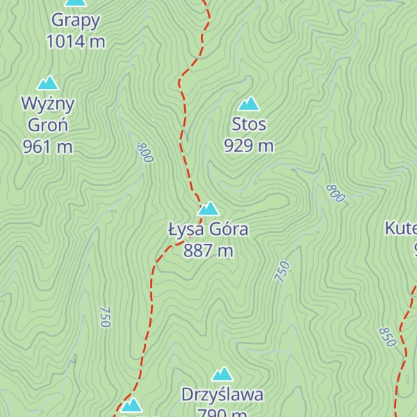 Map of Łysa Góra