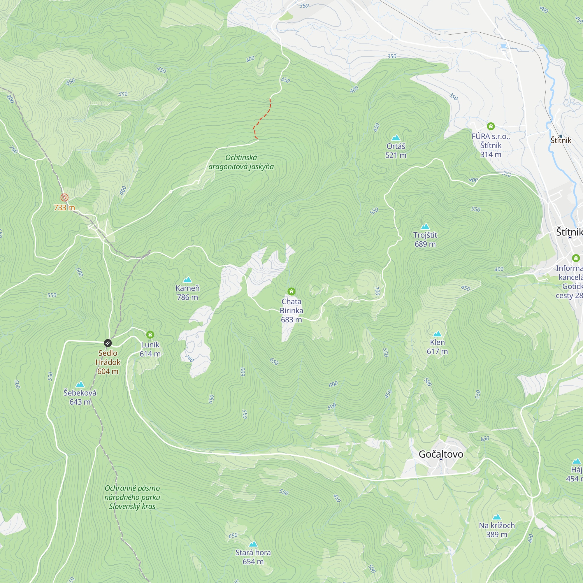 Chata Birinka map
