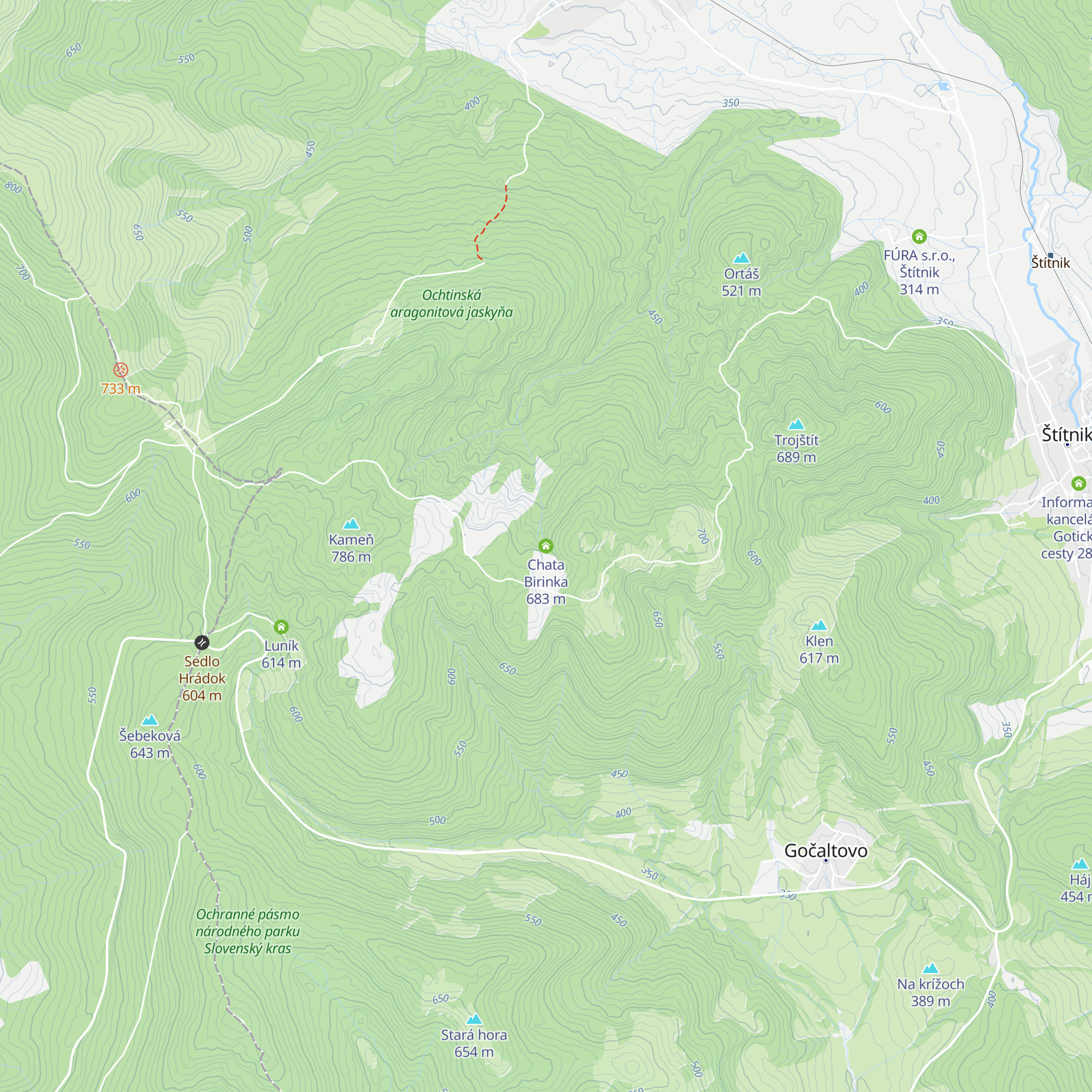 Chata Birinka map
