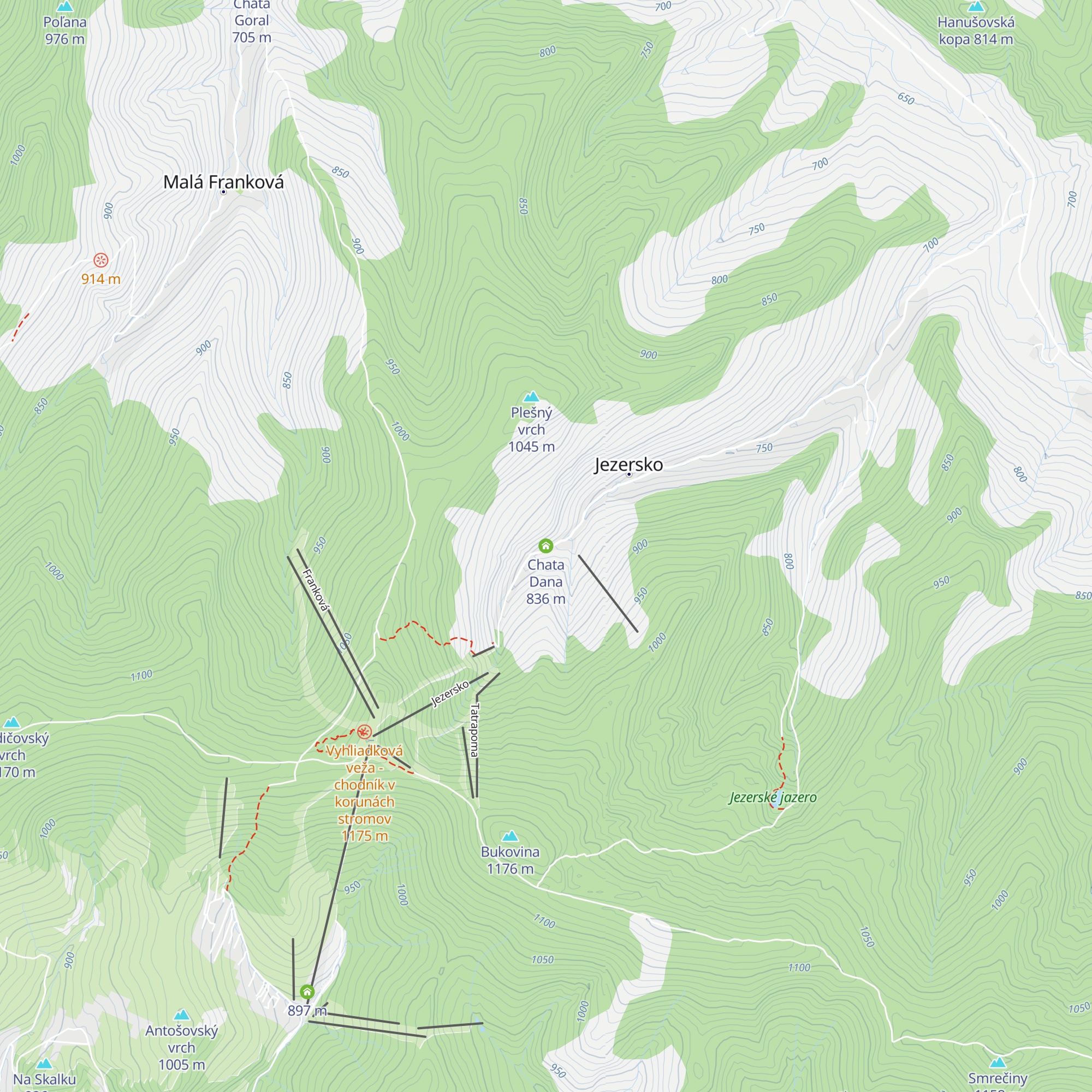 Chata Dana map