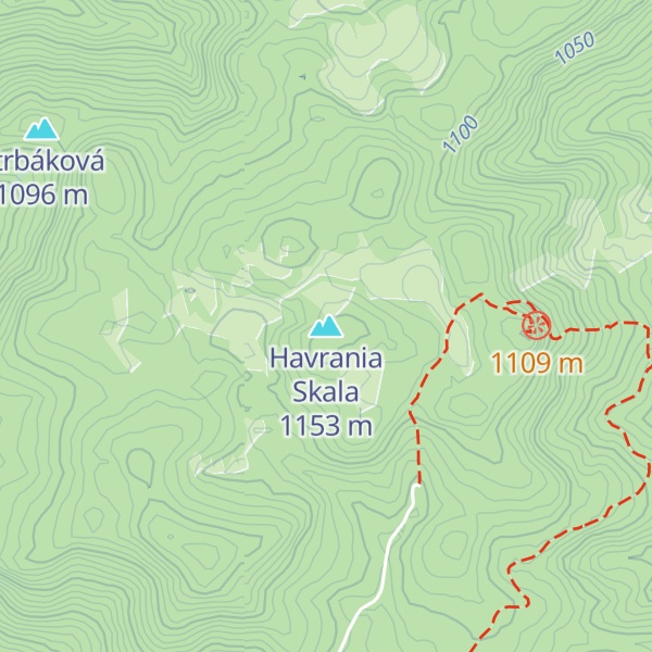 Map of Havrania Skala