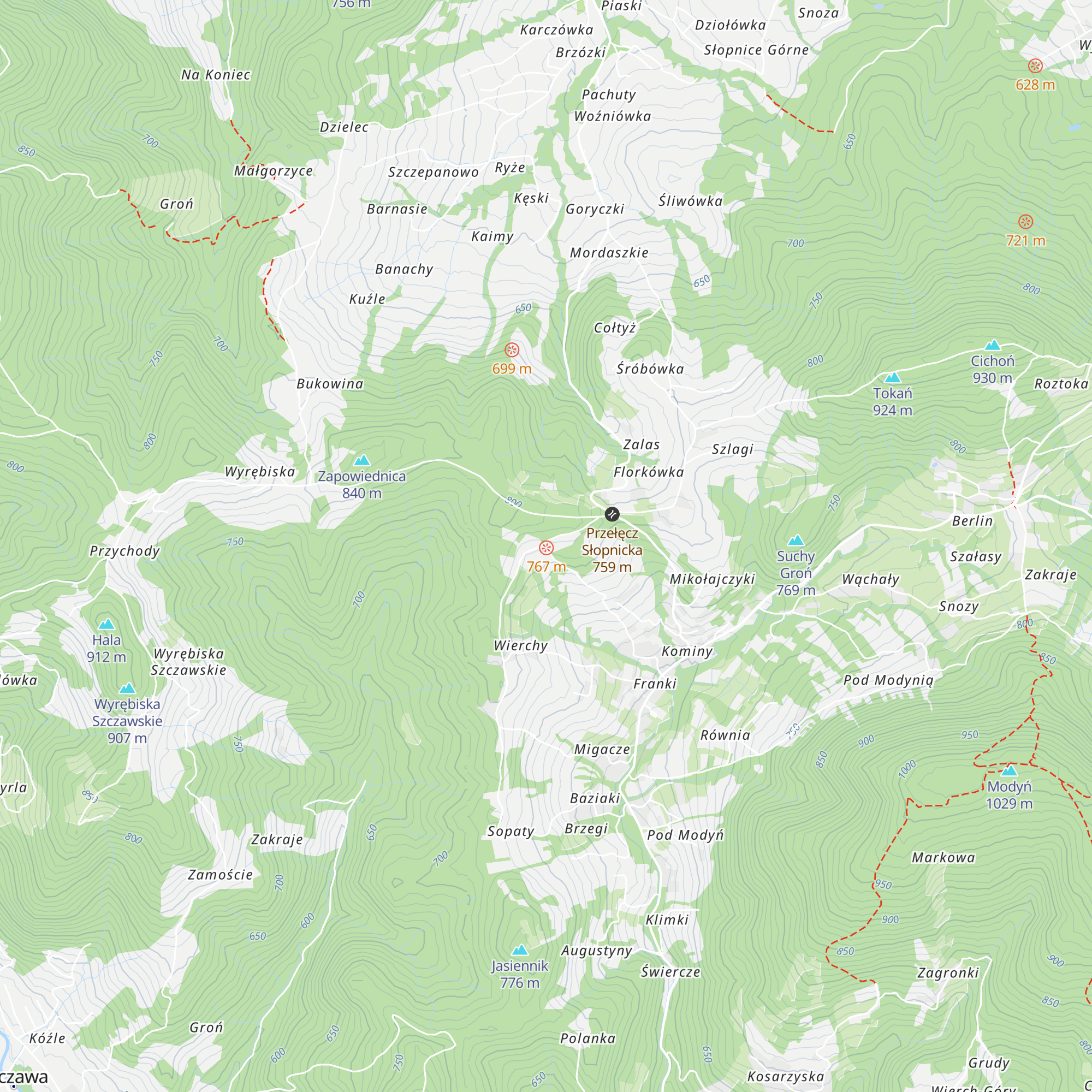 Centrum Obsługi Ruchu Turystycznego map