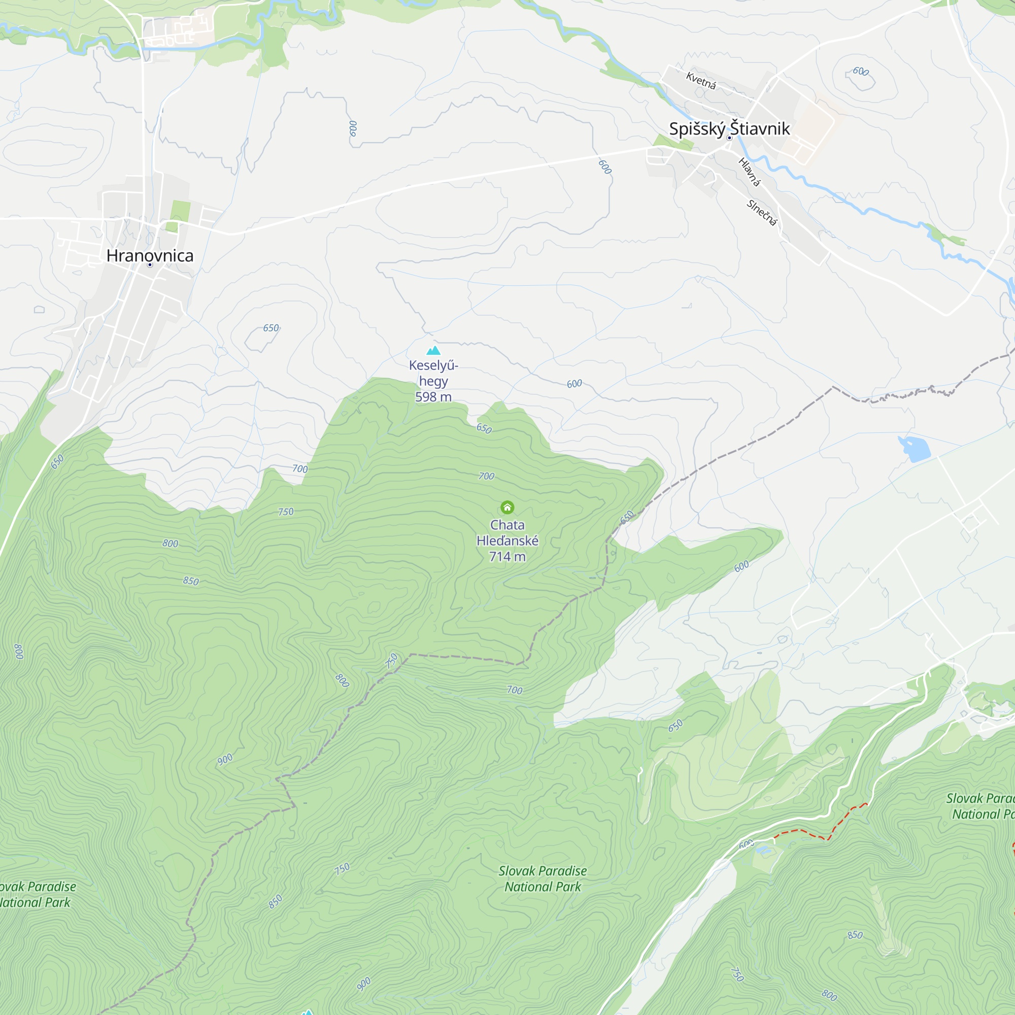 Chata Hleďanské map