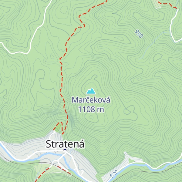 Map of Marčeková