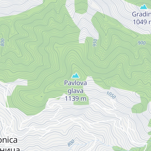 Map of Pavlova glava