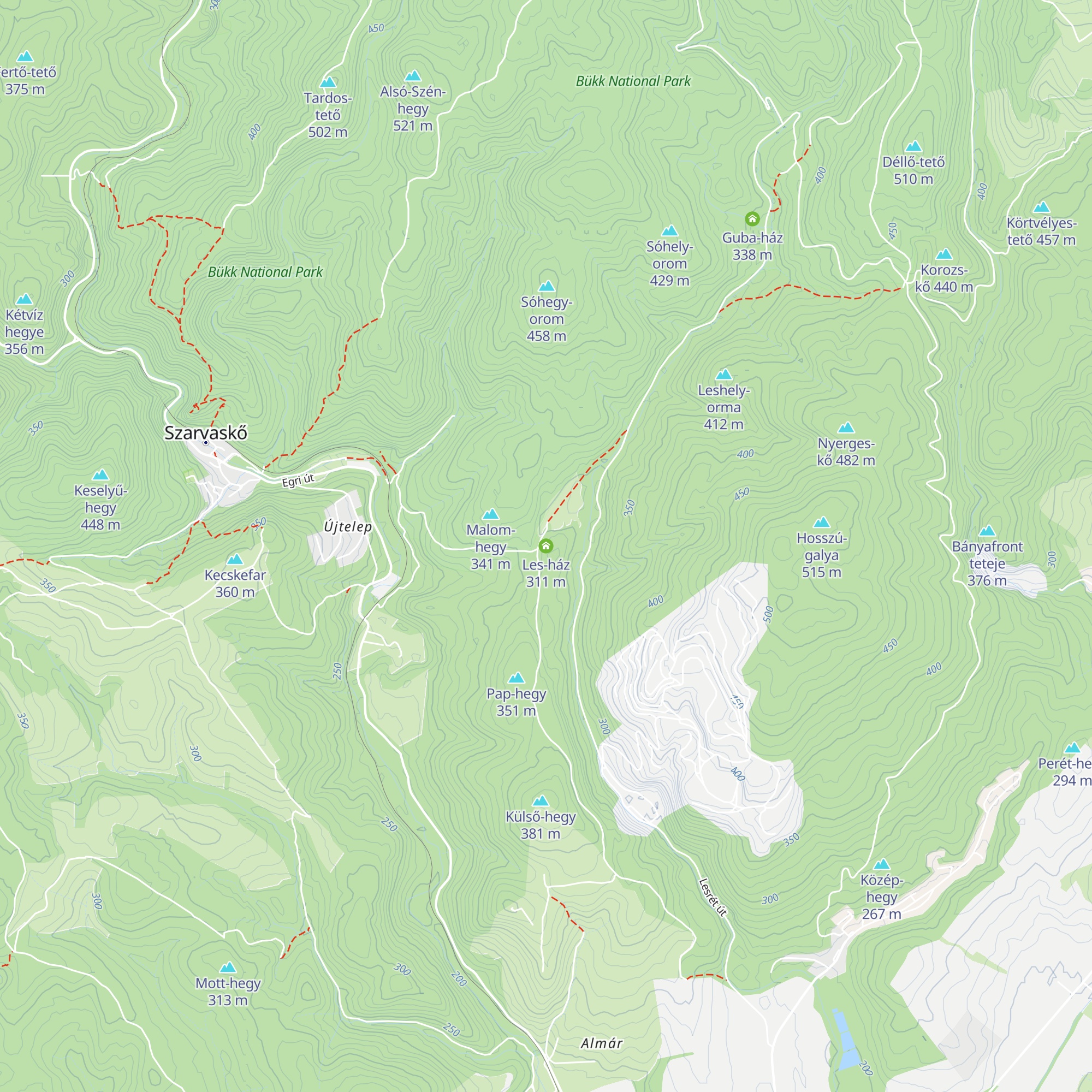 Les-ház map