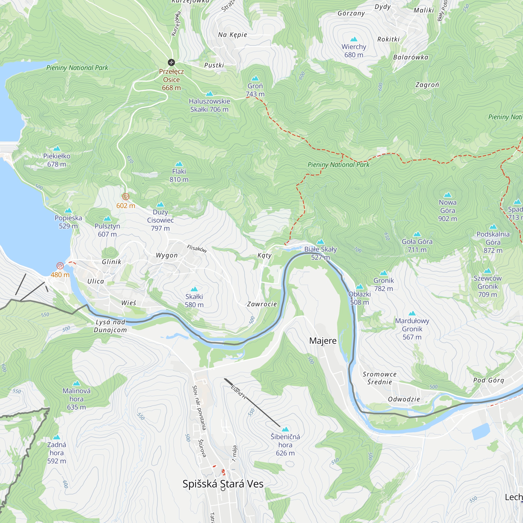 Bacówka map