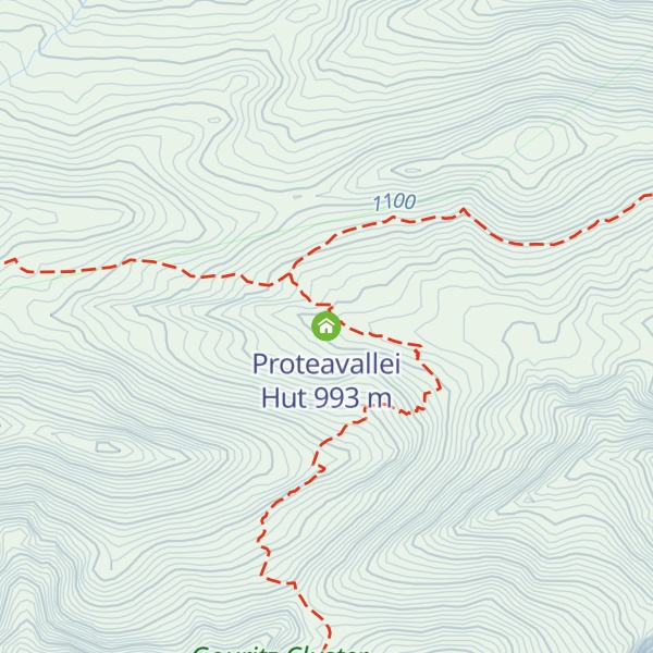 Map of Proteavallei Hut