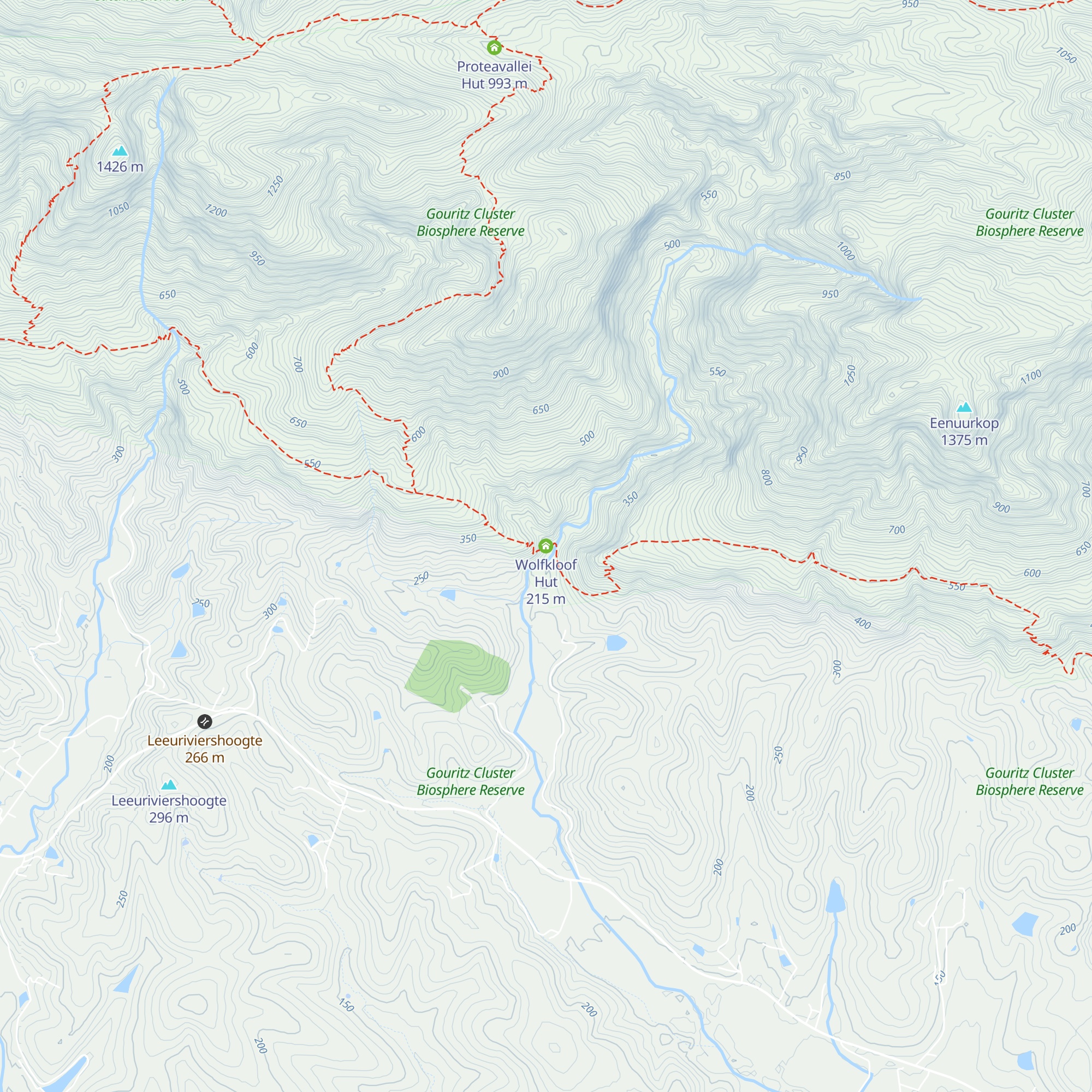 Wolfkloof Hut map