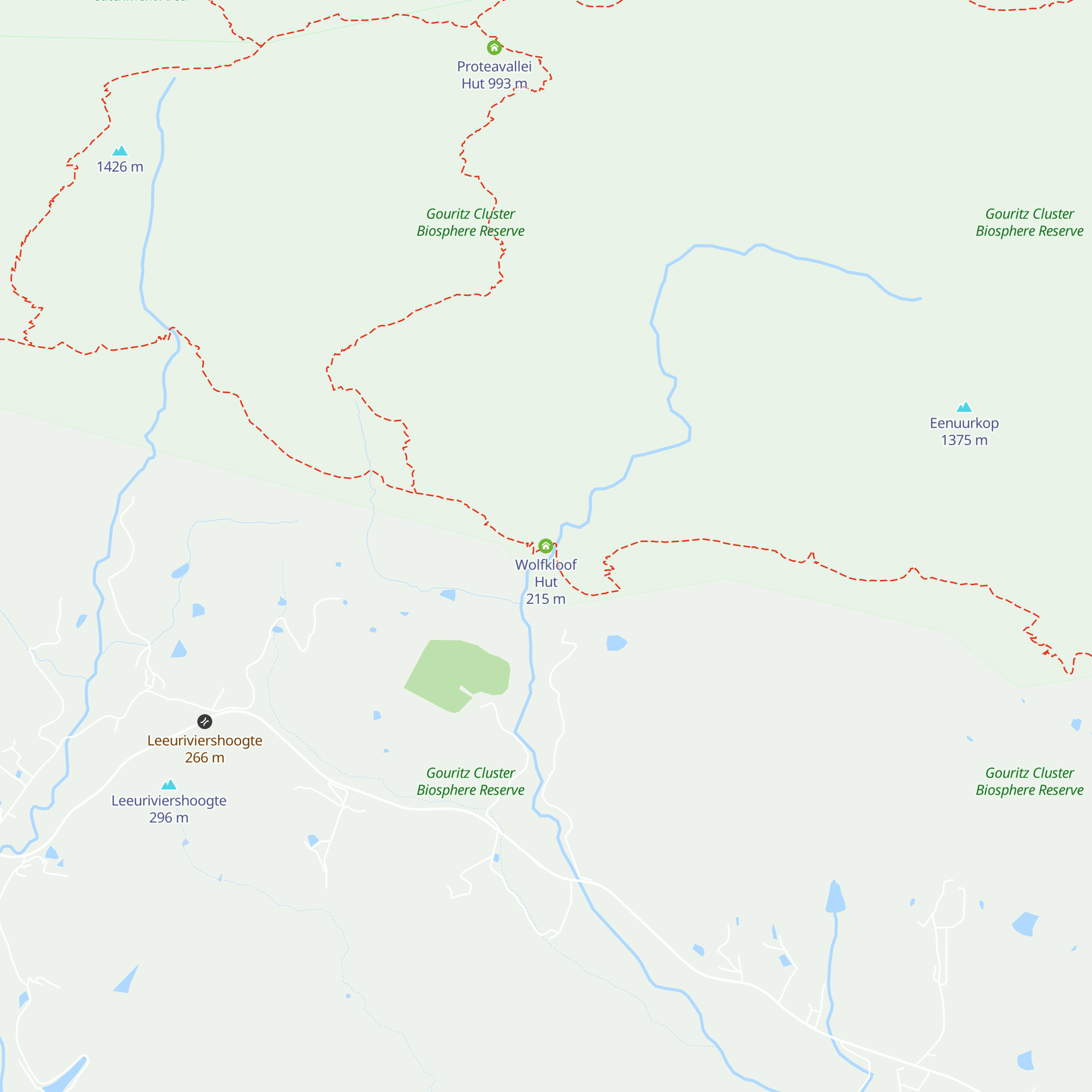 Wolfkloof Hut map