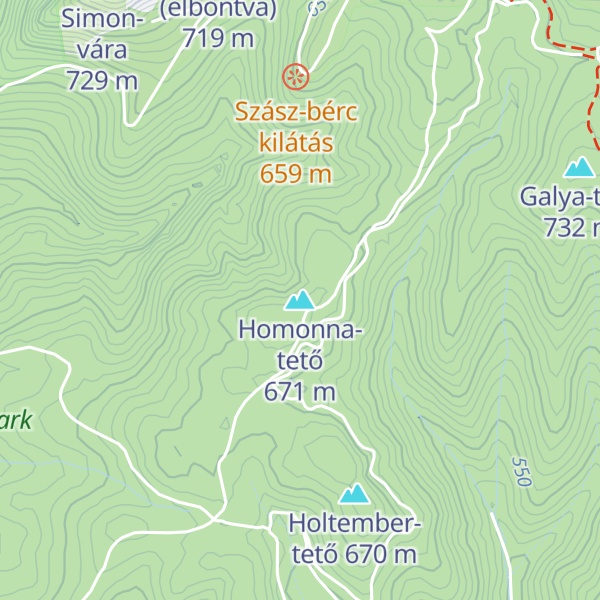 Map of Homonna-tető