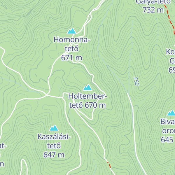 Map of Holtember-tető
