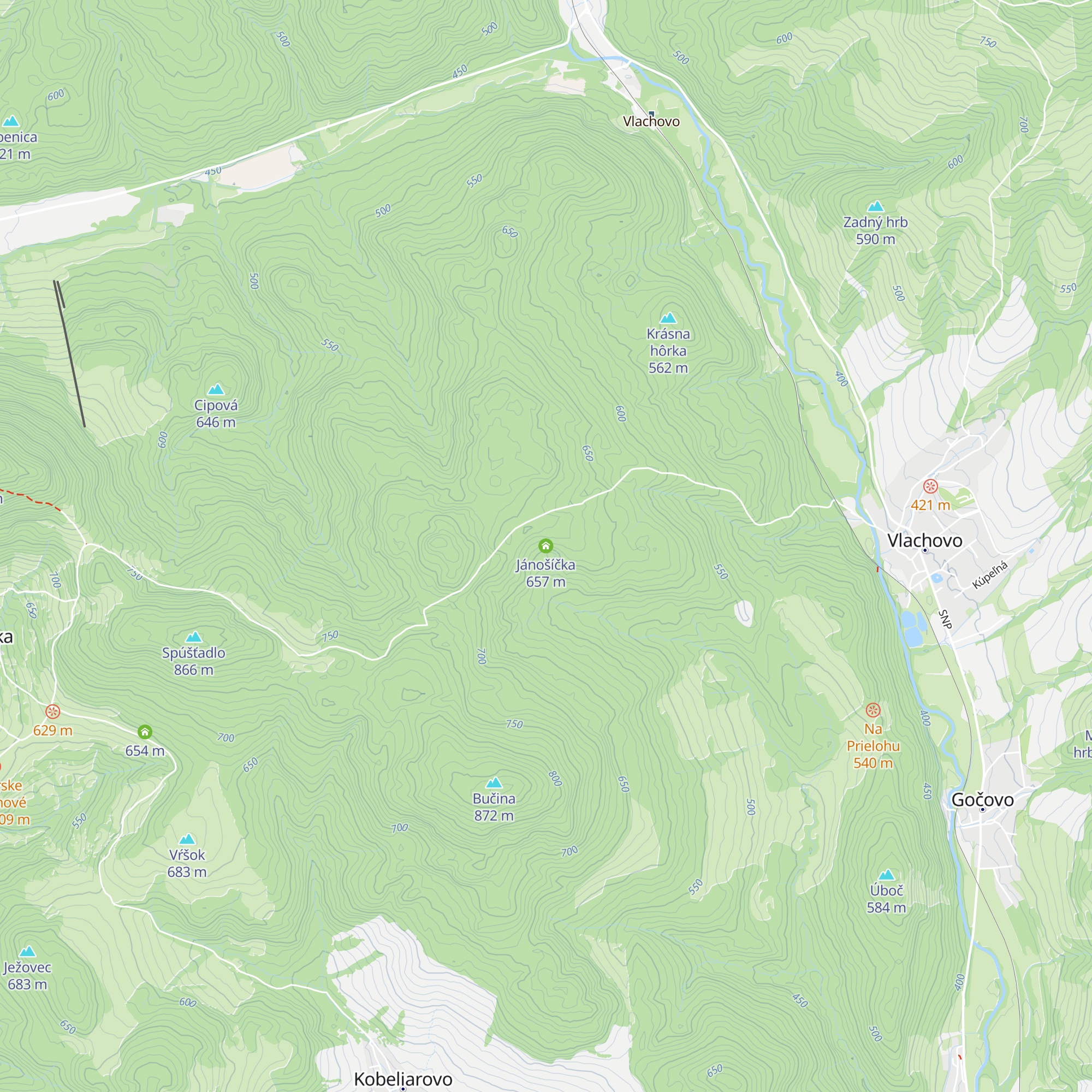 Jánošíčka map