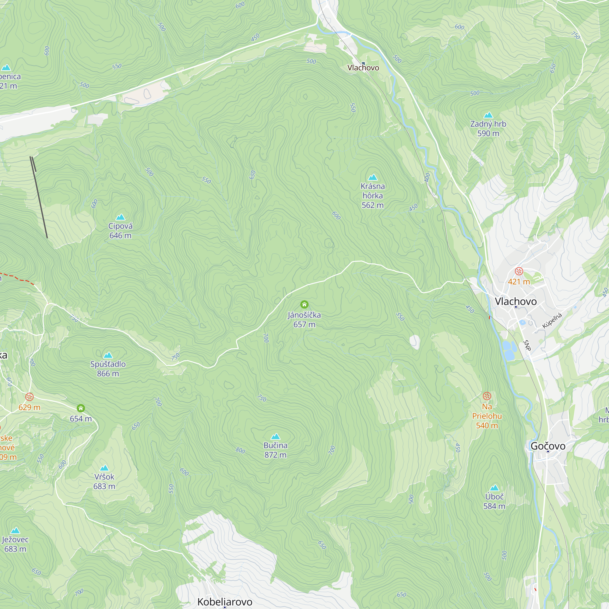 Jánošíčka map
