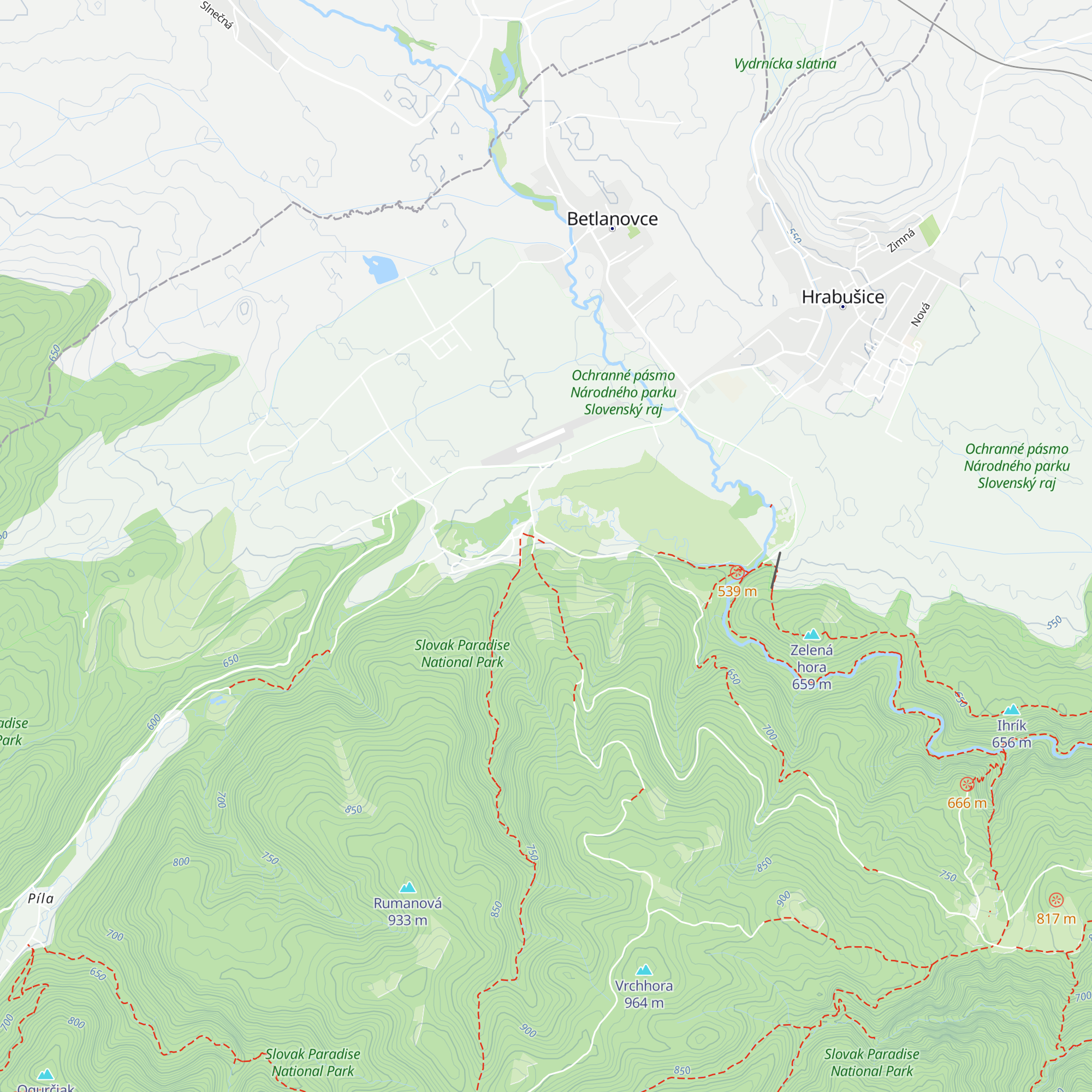 Chata Podlesok map