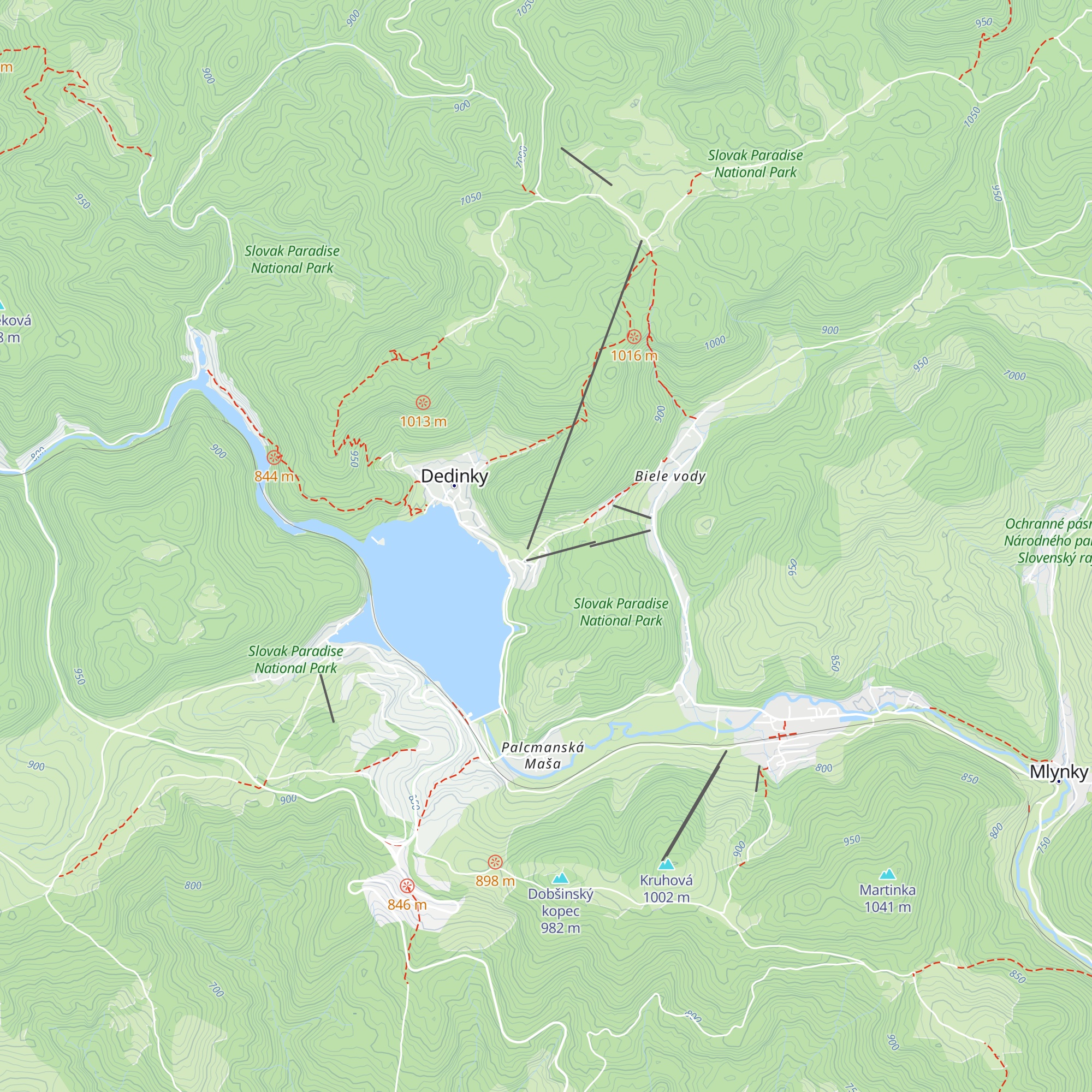 Chata Nataša map