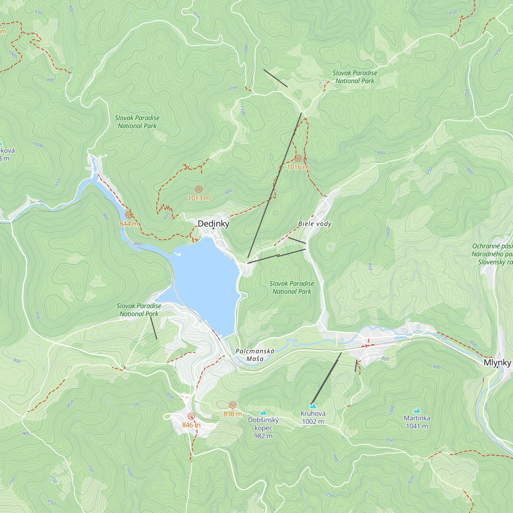 Chata Nataša map