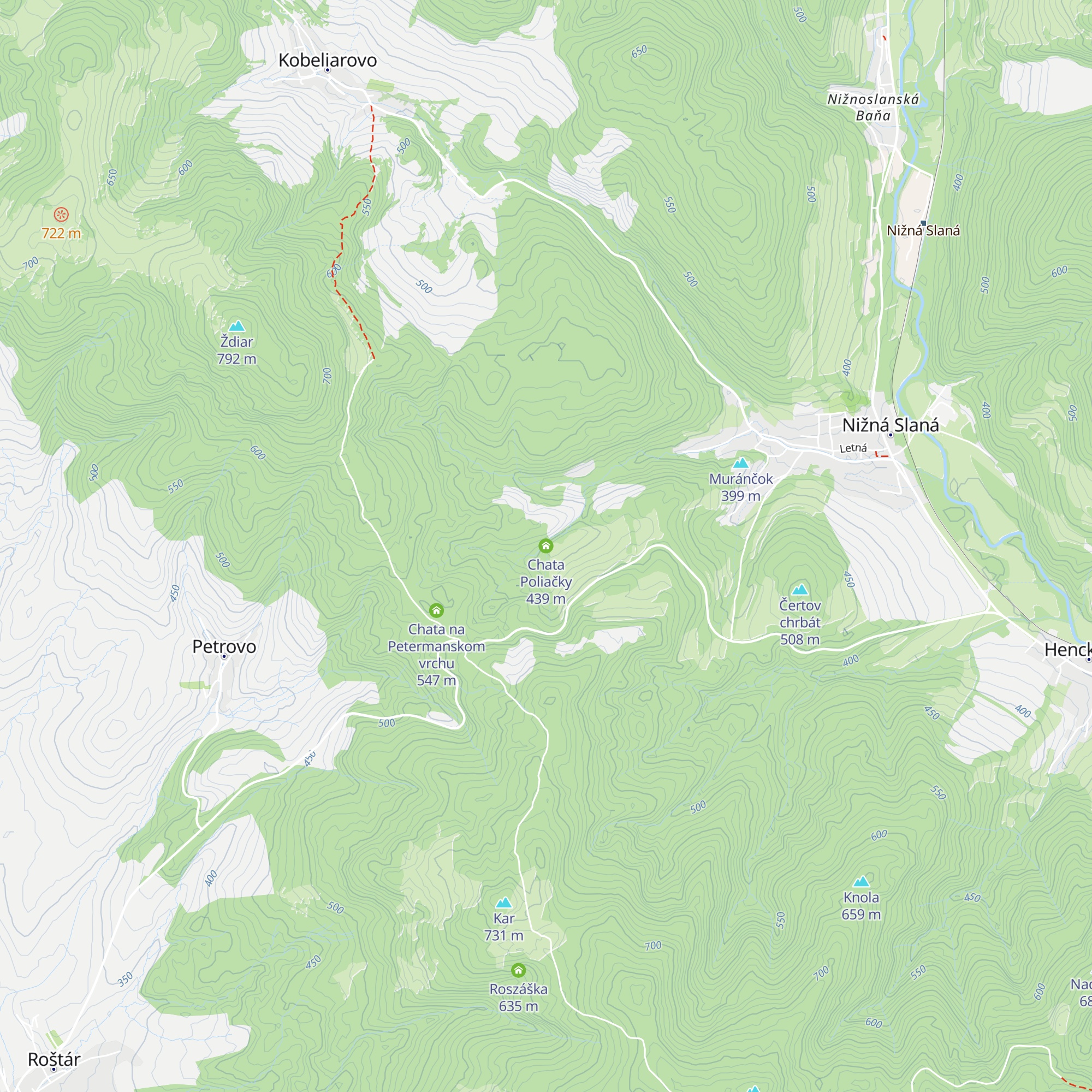 Chata Poliačky map
