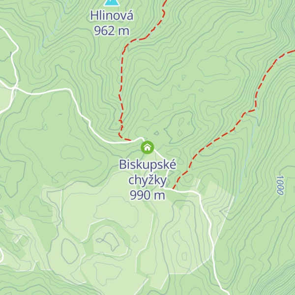 Map of Biskupské chyžky