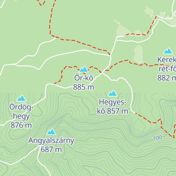 Map of Őr-kő kulcsosház