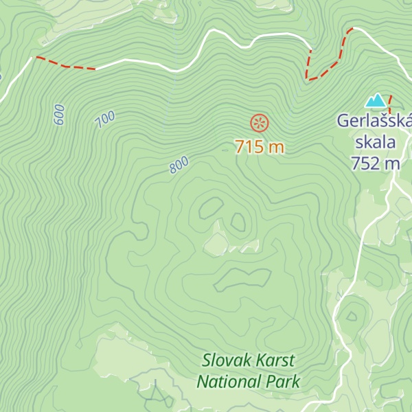 Map of Štít