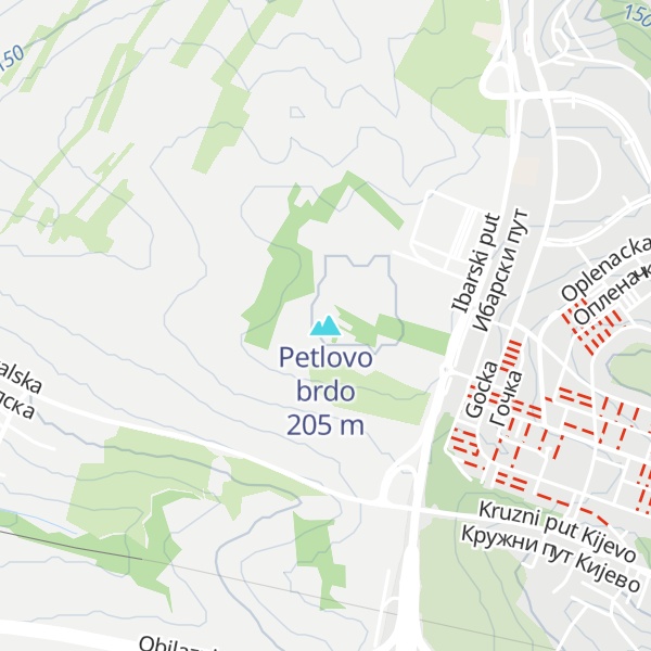 Map of Petlovo brdo