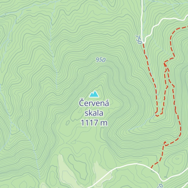Map of Červená skala