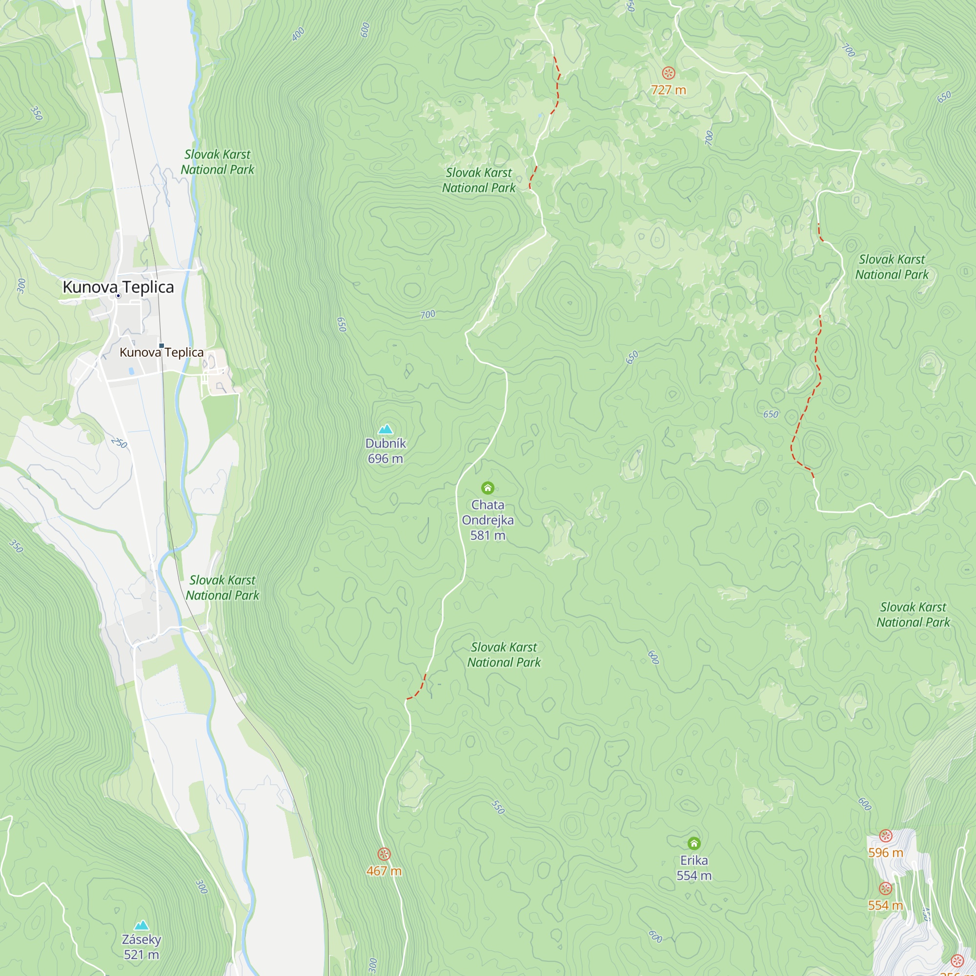 Chata Ondrejka map