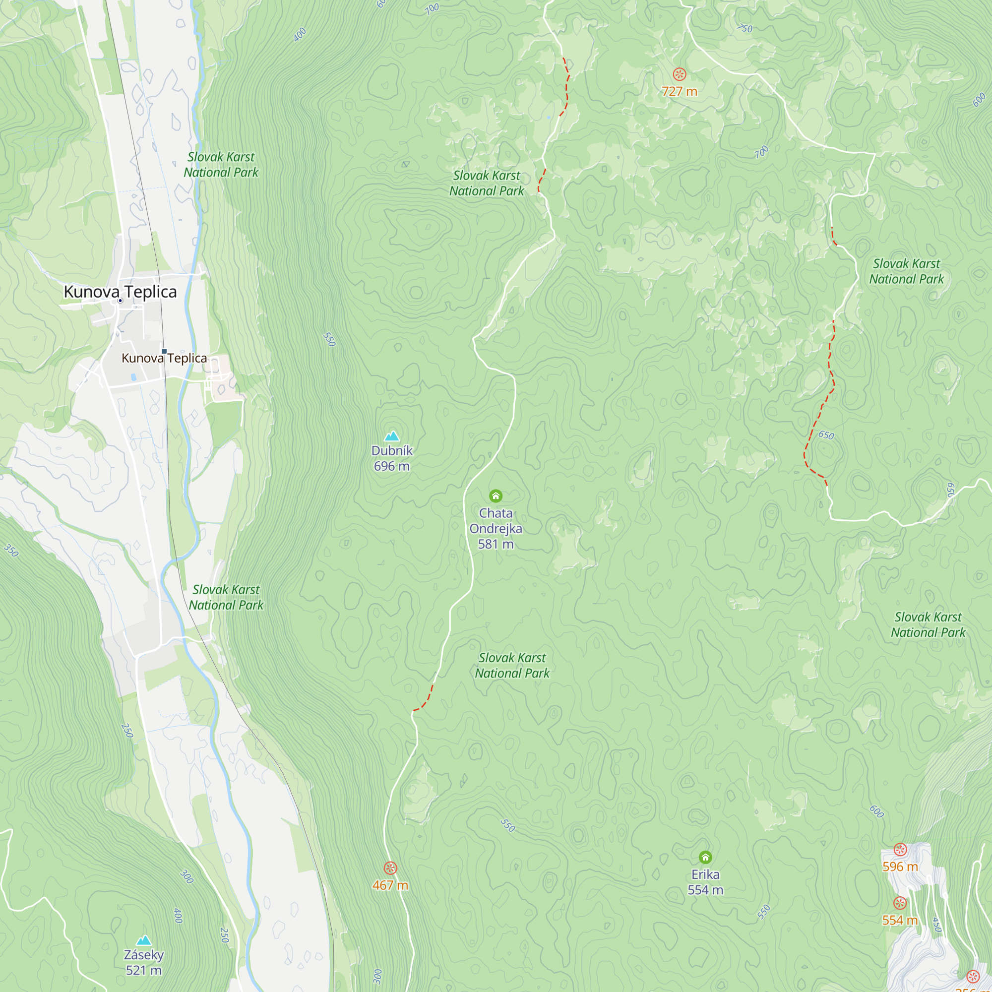 Chata Ondrejka map