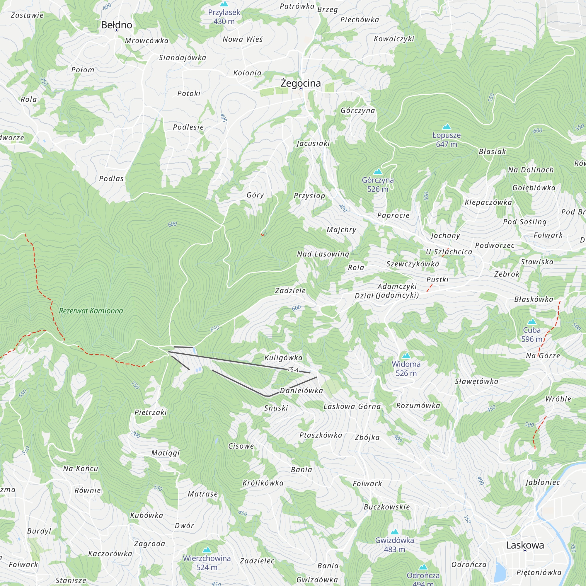 Bacówka na Zadzielu map