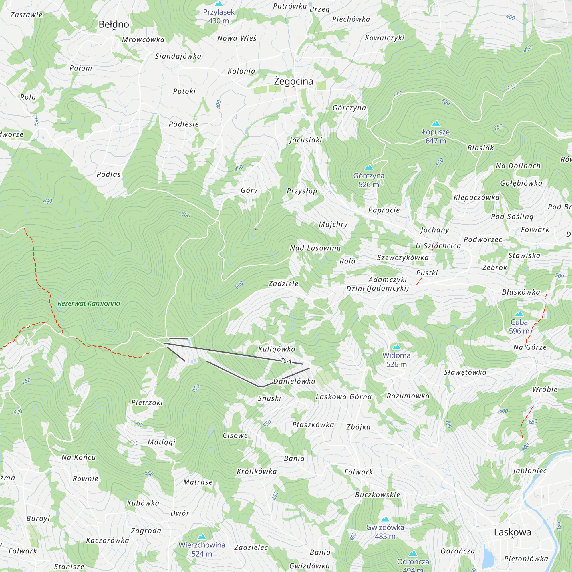 Bacówka na Zadzielu map