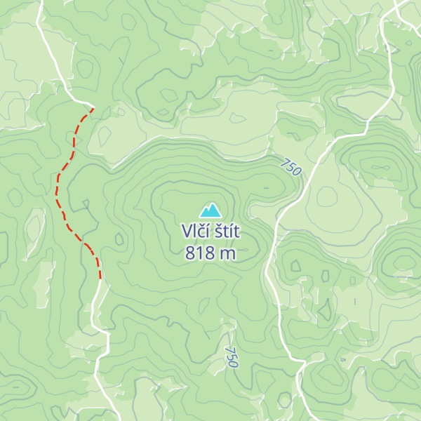 Map of Vlčí štít