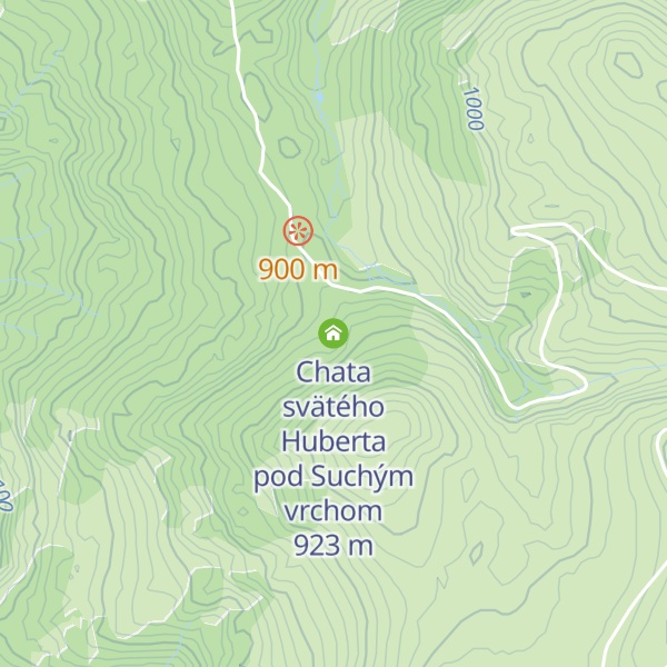 Map of Chata svätého Huberta pod Suchým vrchom