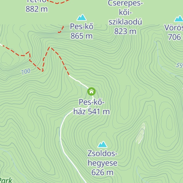 Map of Pes-kő-ház