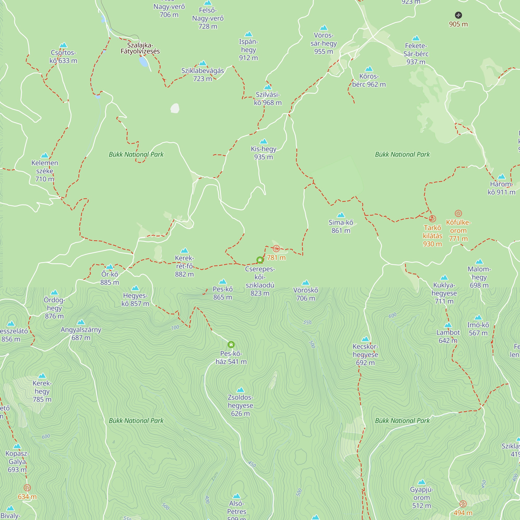 Cserepes-kői-sziklaodú map