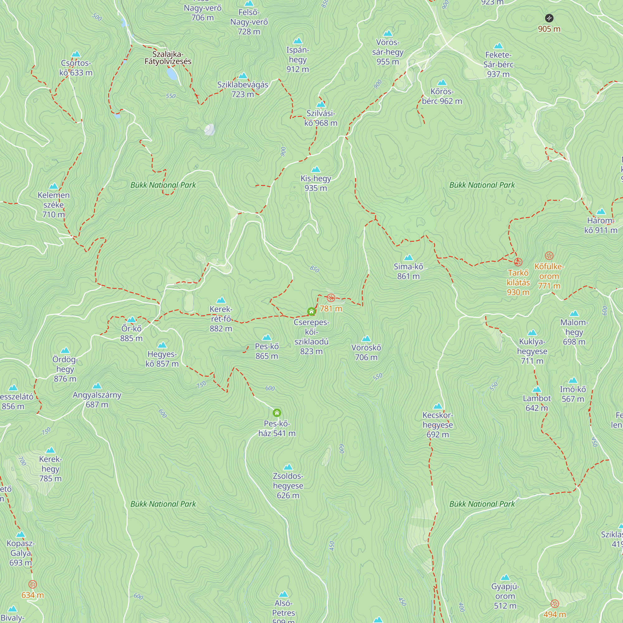 Cserepes-kői-sziklaodú map