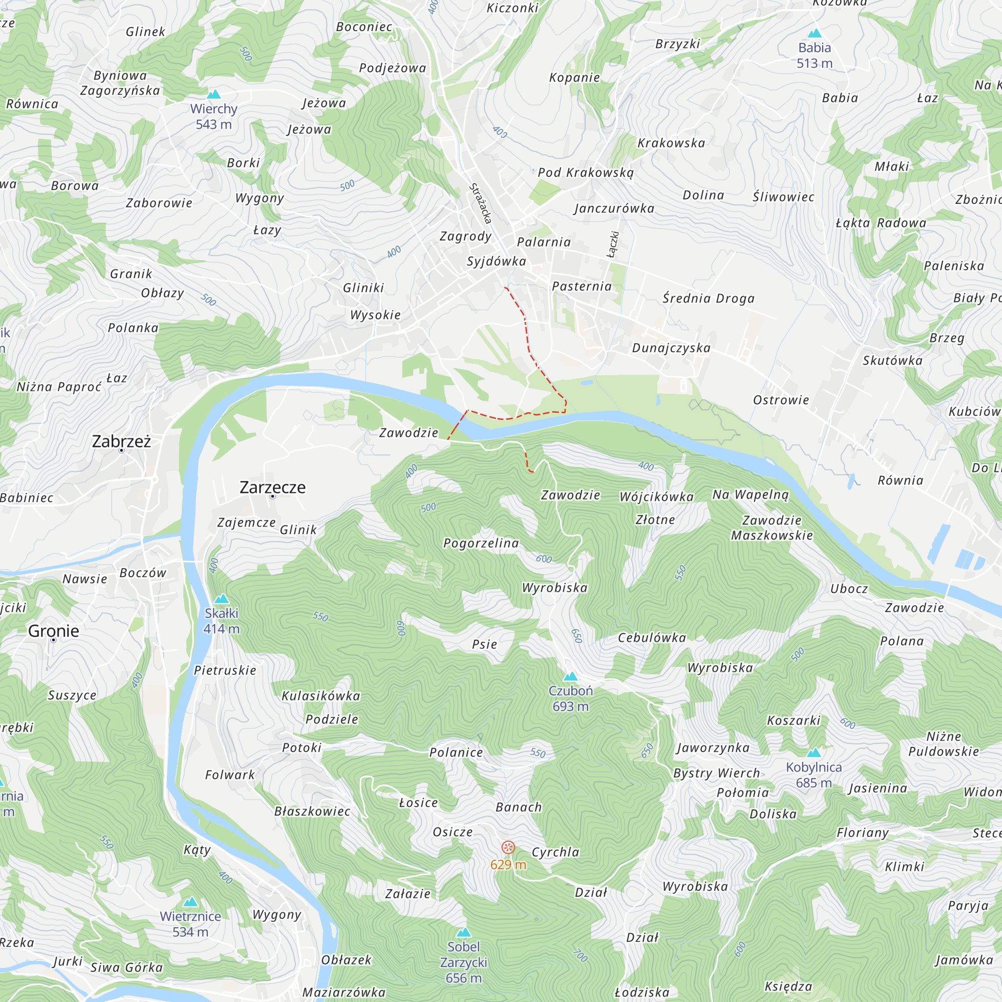 Chata Miłośliwka map
