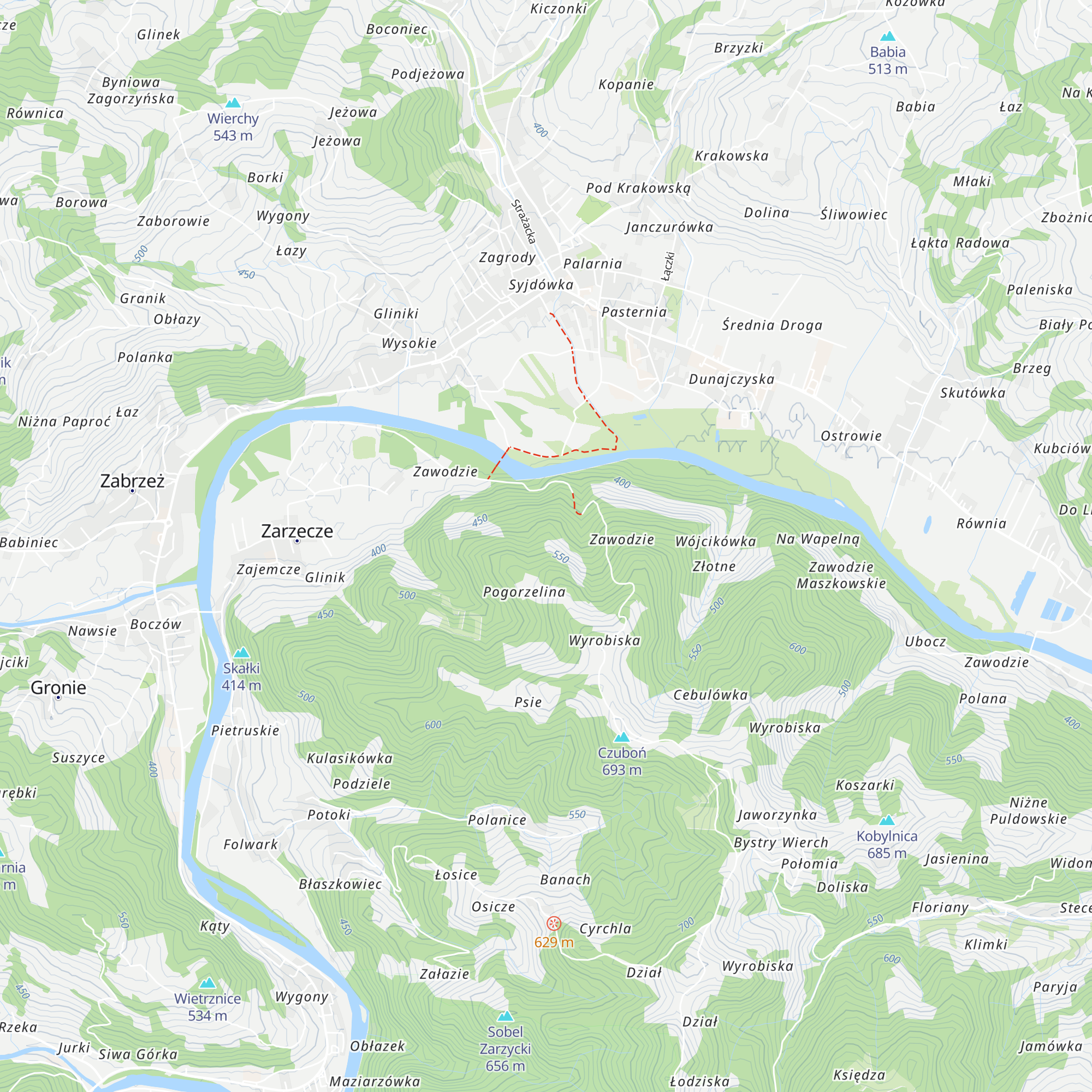 Chata Miłośliwka map