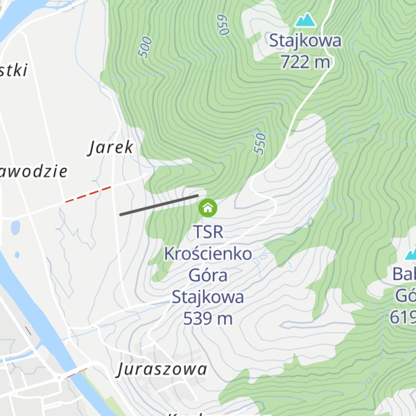 Map of TSR Krościenko Góra Stajkowa