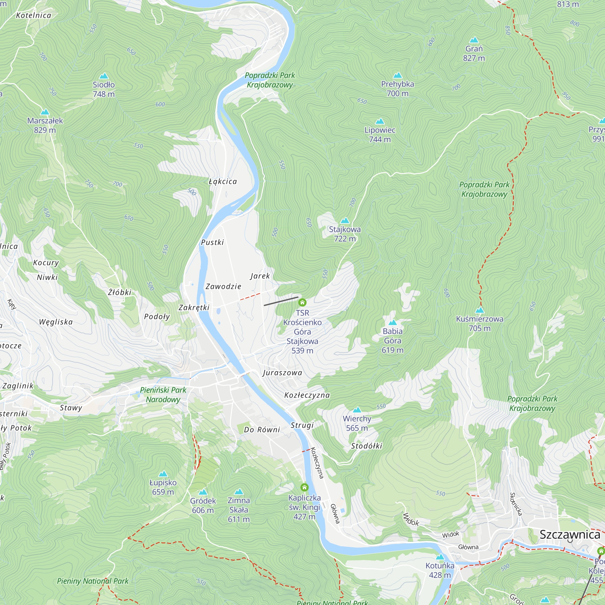 TSR Krościenko Góra Stajkowa map