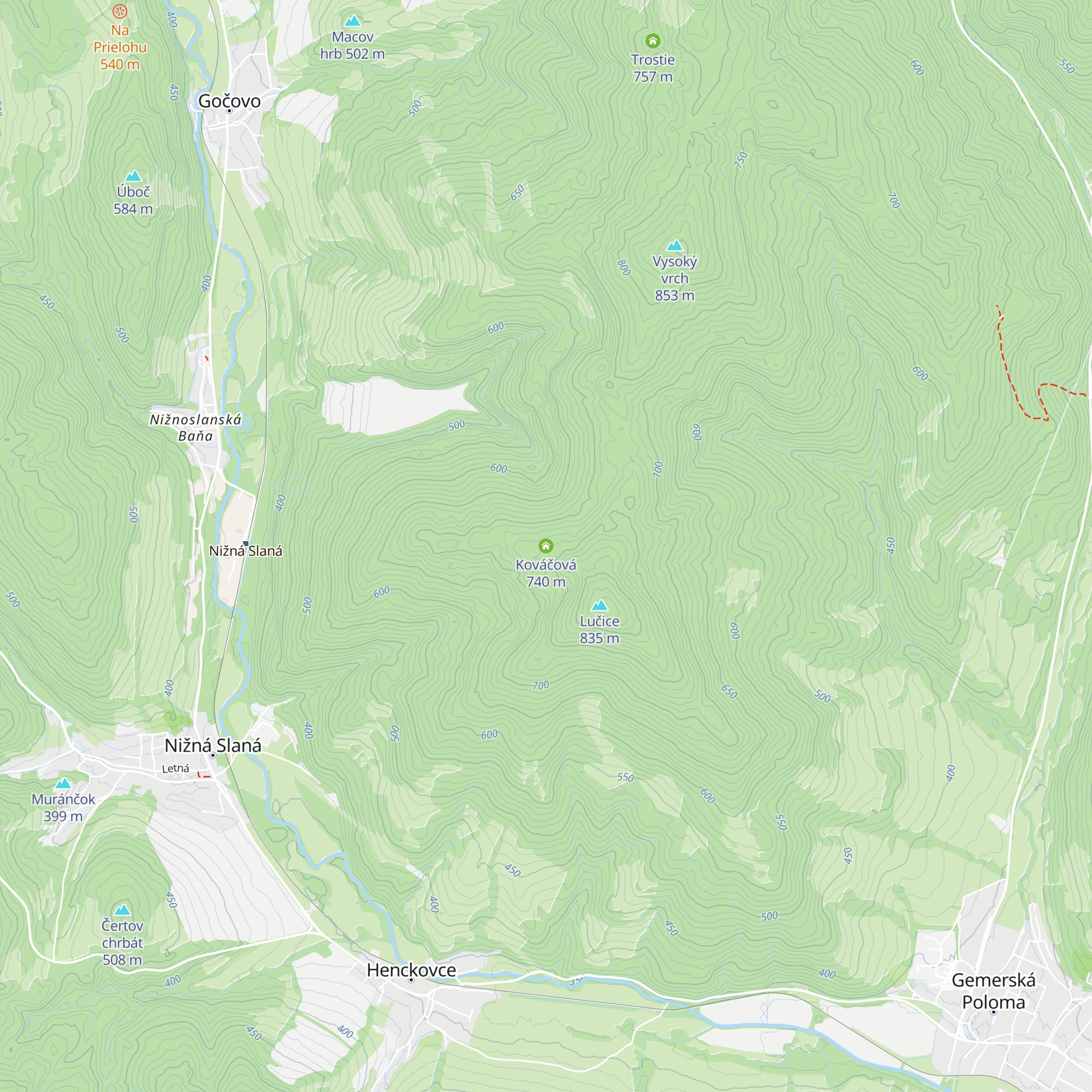 Kováčová map