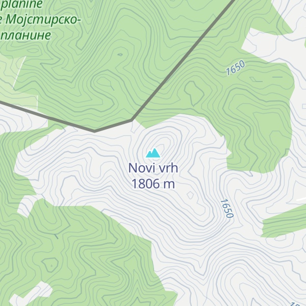 Map of Novi vrh