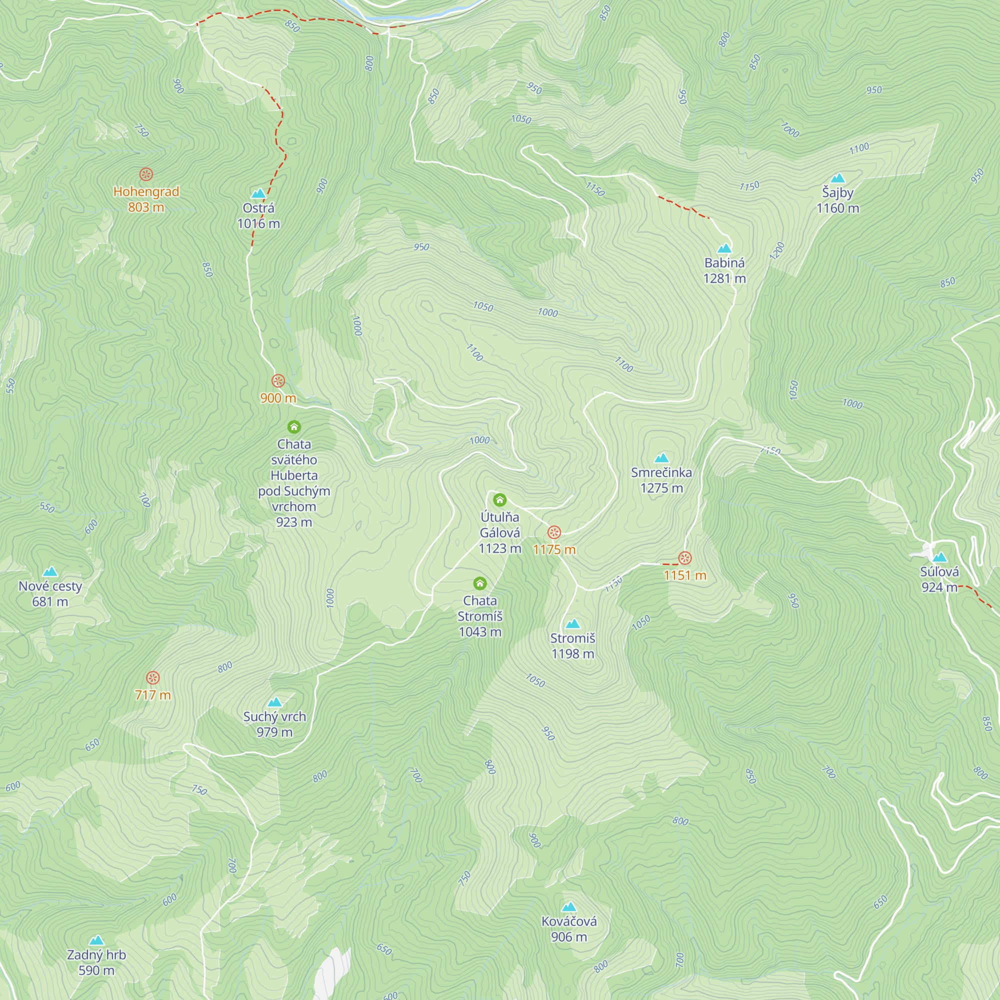 Útulňa Gálová map