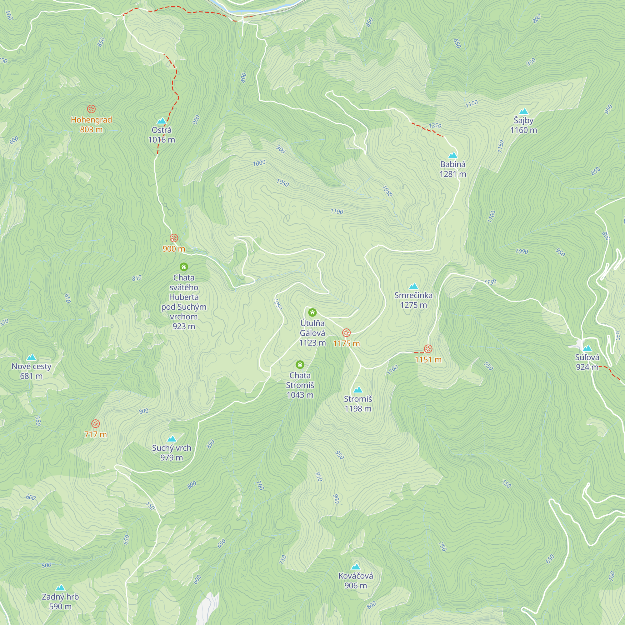 Útulňa Gálová map