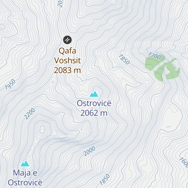 Map of Ostrovicë