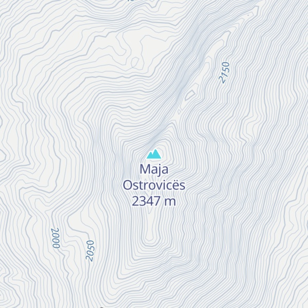 Map of Maja Ostrovicës